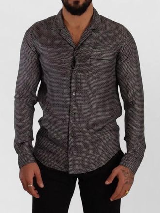 Dolce & Gabbana silk printed long-sleeve shirt