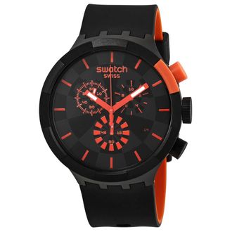 Swatch Checkpoint Red Chronograph Quartz Unisex Watch SB02B402