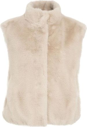 Herno Beige Faux Fur Gilet Vest - Dames - Bodywarmers - Beige - L - Jassen