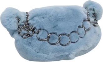 Chanel Pre-owned Canvas chanel-bags - Dames - Vintage Handtas - Blauw - ONE Size - Vintage