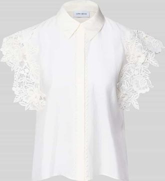 Copenhagen Muse Regular Fit Bluse mit Spitzenbesatz Modell MOLLY in Offwhite, Gr&ouml;&szlig;e XS