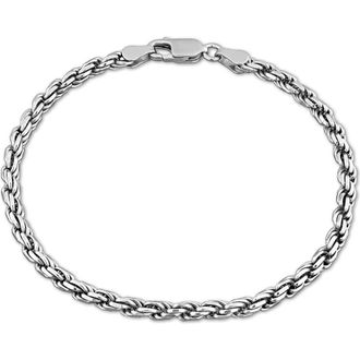 Delmar Diamond Cut Rope Chain Bracelet in Silver at Nordstrom Rack