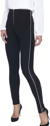 Frank Lyman Design Side Stripe Leggings In Black