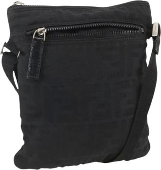 Fendi Pre-owned Cross Body Bags, female, Black, Size: ONE SIZE Pre-owned Vintage Zucca Shoulder Bag