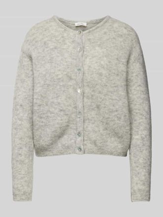 American Vintage American Vintage Strickjacke mit überschnittenen Schultern Modell VITOW in Hellgrau Melange, Größe L