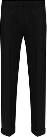 Dsquared2 Wollen Broek - Heren - Nette broeken - Zwart - 2XL - Wol - Broeken