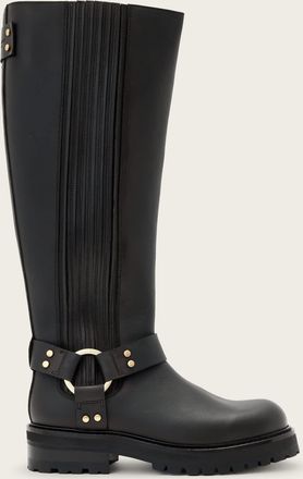 AllSaints Cow Leather Maddie Knee High Leather Boots, Size: UK4.5/US7.5/EU37.5