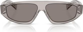 Prada 58mm Irregular Sunglasses in Grey Transparent /Dark Grey at Nordstrom