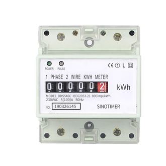 OEM Medidor De Energ&iacute;a El&eacute;ctrica Monof&aacute;sico De Dos Hilos, Medidor De Kwh, Ca 220v 100a, Anal&oacute;gico, De Consumo El&eacute;ctrico, Vat&iacute;metro