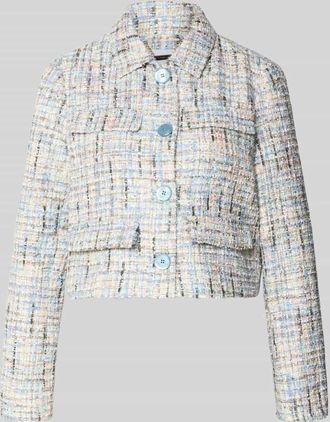 Rich & Royal Regular Fit Blazer in Boucl&eacute;-Optik in Hellblau, Gr&ouml;&szlig;e 34