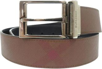 Burberry Pre-owned Katoenen Riem - Heren - Vintage Accessoires - Bruin - ONE Size - Katoen - Vintage