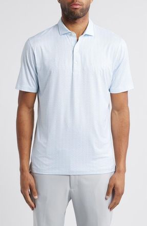 Johnnie-O Glidey Dot Print PREP-FORMANCE Golf Polo in Maliblu at Nordstrom, Size Xx-Large