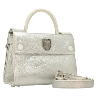 Dior Diorever Leather Silver Leather Bag (Pre-Owned)