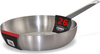 Trade Shop Trade Shop - Falda De Aluminio Profesional High Sal Pan Para Gestionar El Barrido &Oslash;22-26cm - -di&aacute;metro 26cm