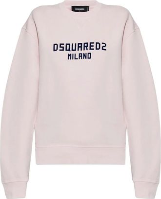 Dsquared2 Felpa con stampa logo - Rosa