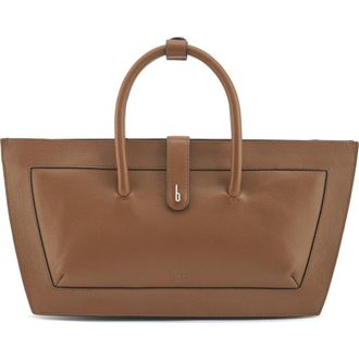 Behno Frida Leather Baguette Top Handle Bag in Toast at Nordstrom