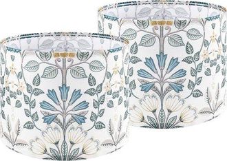 OEM Paquete De 2 Piezas: Funda L&aacute;mpara, De Fibra De Poli&eacute;ster Estampada De Planta, Candelabro Diy, 33,02 Cm Superior 33,02 Cm Inferior 25,40 Cm De