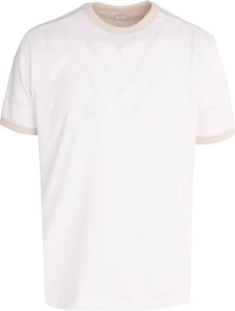 Eleventy T-shirt met contrasterende afwerking - Wit