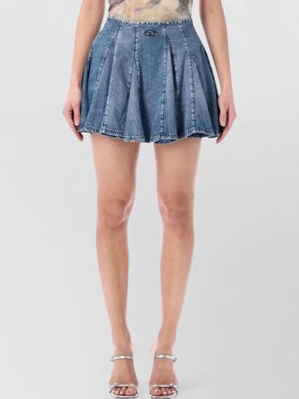 Diesel denim pleated mini skirt