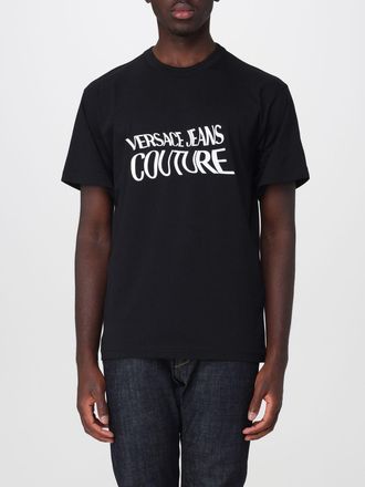 Versace Jeans Couture T-shirt in cotone con logo a contrasto