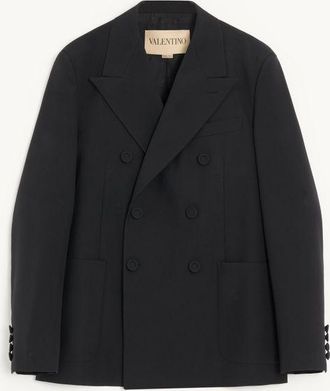 Valentino Valentino Double-Breasted Wool Jacket Man BLACK 44