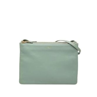 Celine Pre-owned Leather celine-bags - Dames - Pre-owned - Groen - Maat: ONE Size Leer