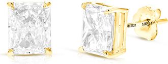 Vir Jewels 3 cttw Radiant Lab Grown Diamond Stud Earrings in 14K Gold With Push Backs For Women