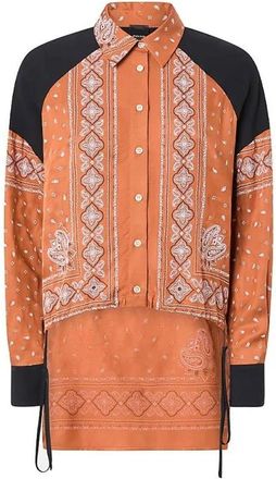 Pinko Clocks Shirt - Dames - Overhemden - Oranje - XS - Overhemden
