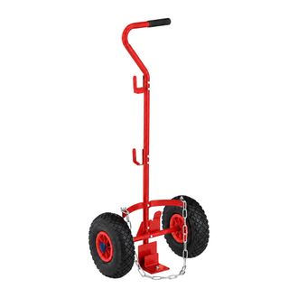 Relaxdays Relaxdays Carrito De Transporte Para Bombonas De 3 Y 5 Kg, Acero, Ruedas Neum&aacute;ticas, Rojo Y Negro