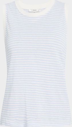 Frame Denim Stripe Crewneck Muscle Tee