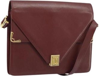 Cartier Pre-owned Vintage Schoudertas - Dames - Vintage Schoudertas - Rood - ONE Size - Leer - Vintage