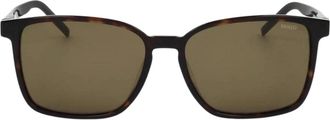 HUGO BOSS Mens Hugo Boss Green Lens Havana Brown Sunglasses - Size: ONE size