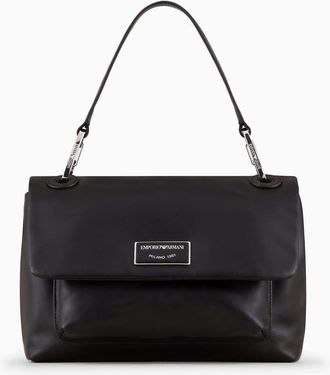 Emporio Armani Womens Accessories Top Handle Bag in Black Leather - One Size
