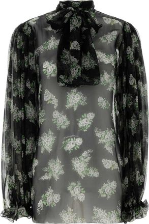 Dolce & Gabbana Printed Silk Blouse