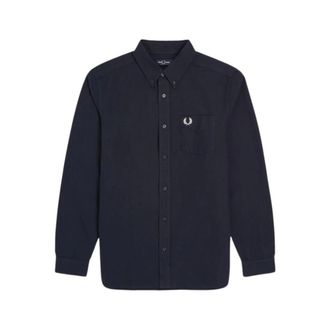 Fred Perry Hombre, Camisas, Azul, Talla: L