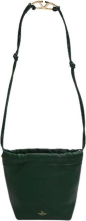 Valentino Pre-owned VLogo Pouf Mini Schoudertas - Dames - Vintage Tas - Groen - ONE Size - Leer - Vintage