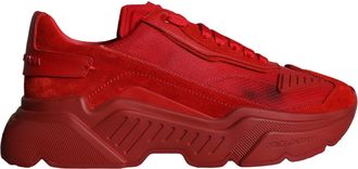 Dolce & Gabbana Red Leather Daymaster Low Top Sneakers Mens Shoes (Pre-Owned)