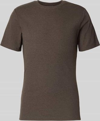 Only & Sons Regular Fit T-Shirt mit Rippstruktur Modell TANNER in Mittelgrau Melange, Größe XXL