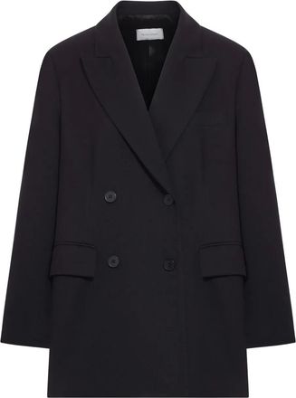 The Nina Studio Colbert met dubbele rij knopen - Zwart