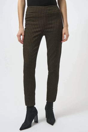 Joseph Ribkoff Geometric Print Pull On Pants In Black/bronze