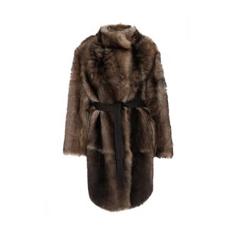 Yves Salomon Mujer, Chaquetas, Marr&oacute;n, Talla: M