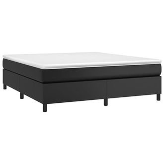 vidaXL Vidaxl - Estructura De Cama Sin Colch&oacute;n Cuero Sint&eacute;tico Negro 180x200 Cm
