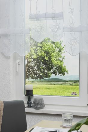 STICKEREIEN PLAUEN Scheibengardine »Kiara« Stangendurchzug 1 Stk. tlg