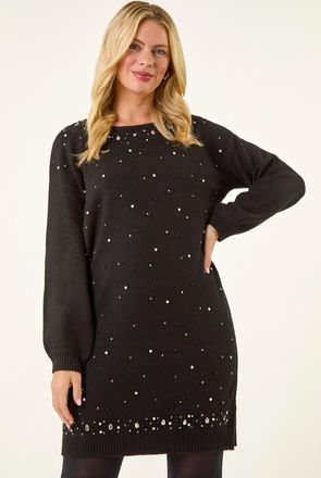 Roman Embellished Knit Dress