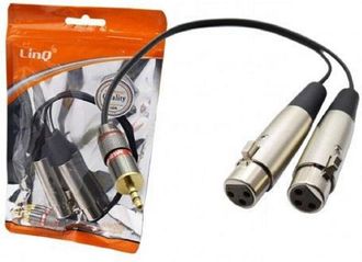 Trade Shop Trade Shop - Cavo Adattatore Audio Da Jack 3,5mm Maschio A 2 Xlr Femmina Microfono Stereo Kl-9249