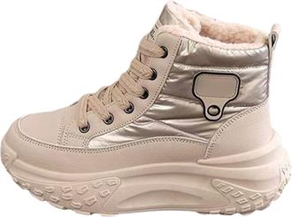 Generic Womans Soft Boots Warm Boots Soft and Comfortable Can Adapt to The Cold and Harsh Environment Anti Slip Ladies Boot Khaki