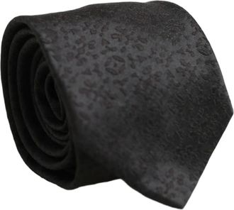 Dolce & Gabbana Accessoires, Heren, Zwart, ONE Size, Martini Jacquard Zijden Strikdas