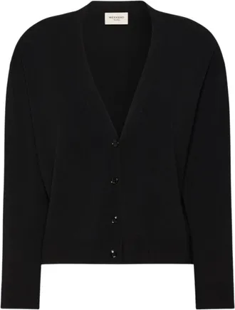 Max Mara Truien & Vesten, Heren, Zwart, XS, Polyester, Wkdboario V-neck Cardigan