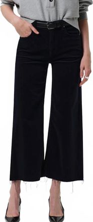 Citizens Of Humanity Lyra Wide Leg Crop Pants In Corduroy Navy