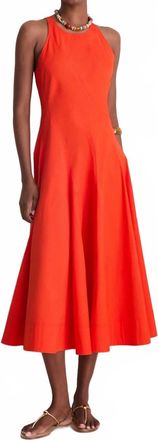 A.L.C. Gemma Midi Dress In Poppy Red